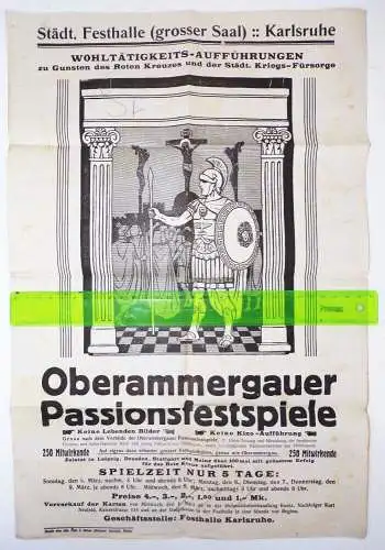 Oberammergauer Passionsfestspiele um 1915 Plakat 1 Weltkrieg Poster Passionsspie