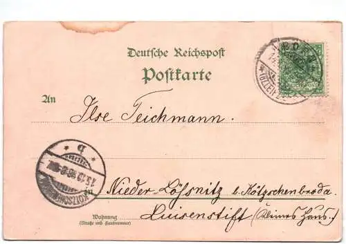 Litho Ak Gruss aus Borna bei Leipzig 1898