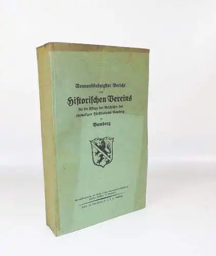 Bericht des Historischen Vereins für die Pflege Bamberg