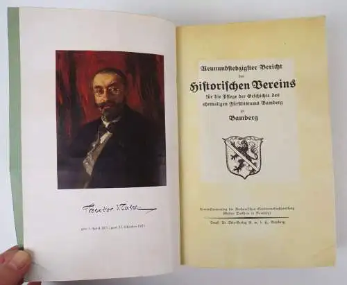 Bericht des Historischen Vereins für die Pflege Bamberg