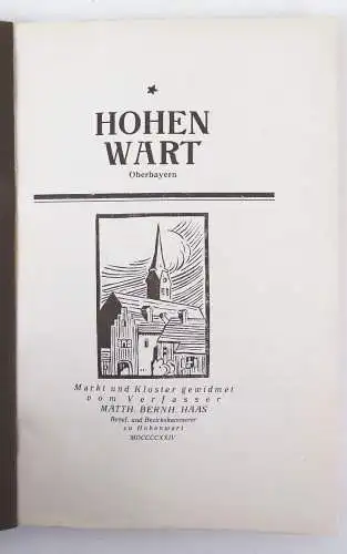 Hohen Wart Oberbayern Haas 1924 Bayern