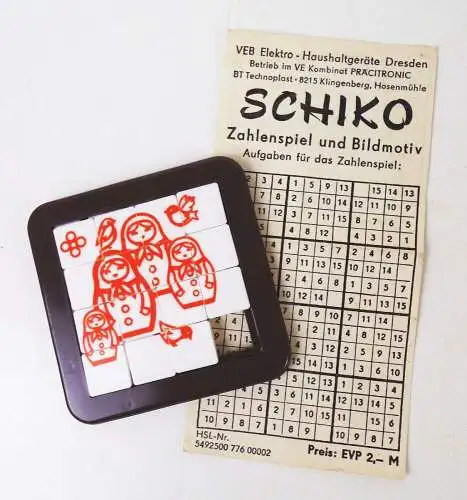 Schiebefix Matrjoschka DDR Geduldspiel Denkspiel vintage