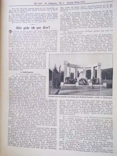 Zur See Zeitschrift für deutsche Seeinteressen deutscher See Verein 1922 Maritim