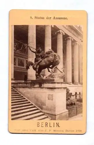 CDV Foto Berlin Statue der Amazone 1880 Stiehm Fotografie