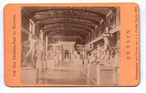 Carte de Visite Foto Berlin Der Niobiden Saal im Museum 1878 Stiehm