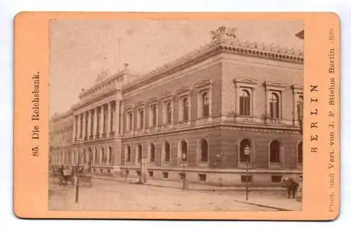 Berlin CdV Fotografie die Reichsbank 1880 