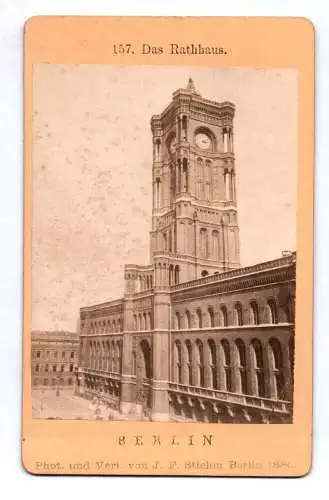 Berlin CdV Fotografie das Rathaus 1880 Stiehm