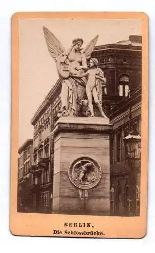 Berlin CDV Foto Schlossbrücke um 1880 Fotographie