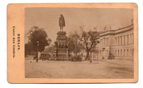 Berlin CDV Foto Unter den Linden um 1880