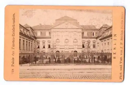 Carte de Visite Foto Berlin Palais des Fürsten Reichskanzlers 1880