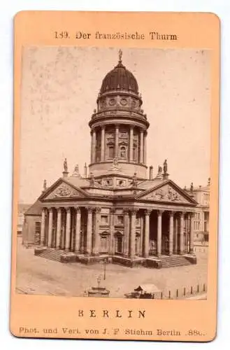 Carte de Visite Foto Berlin der französische Turm 1880 Stiehm