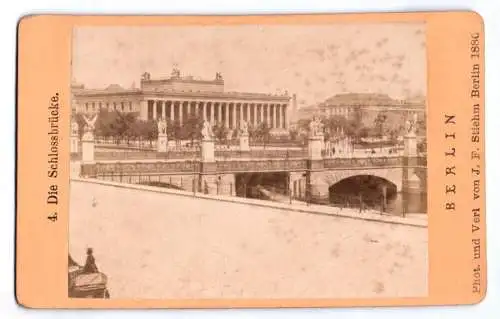 Carte de Visite Foto Berlin die Schlossbrücke 1880 Stiehm Fotografie