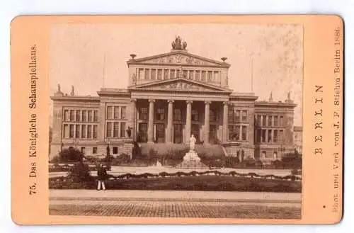 Carte de Visite Foto Berlin das königliche Schauspielhaus 1880