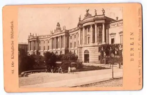 Carte de Visite Foto Berlin die königliche Bibliothek 1880