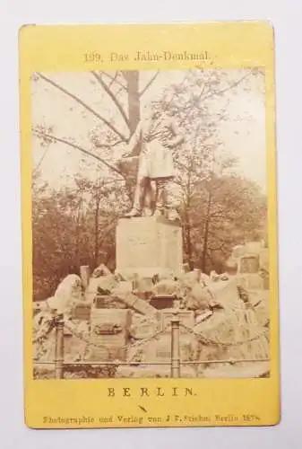 CdV  Foto Berlin Jahn Denkmal 1880