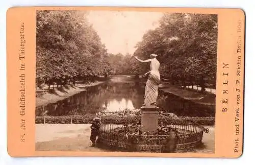 CdV  Foto Berlin der Goldfischteich im Tiergarten 1880