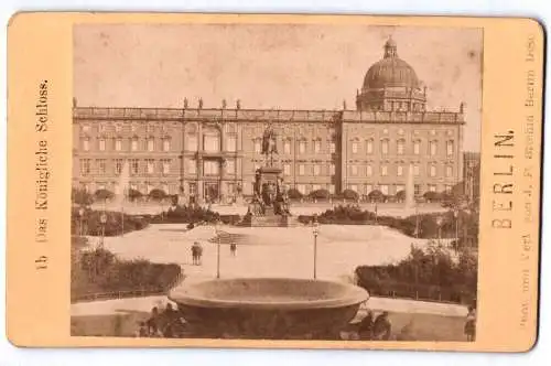 CdV  Foto Berlin das königliche Schloss 1880