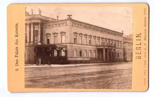 CdV  Foto Berlin Palais des Kaisers 1880