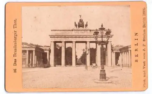 CdV  Foto Berlin das Brandenburger Tor 1880