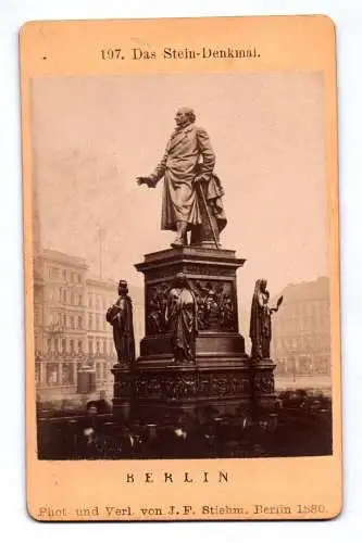 CdV  Foto Berlin Das Stein Denkmal 1880 photo