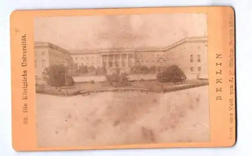 CdV Foto Berlin die königliche Universität 1880 photo