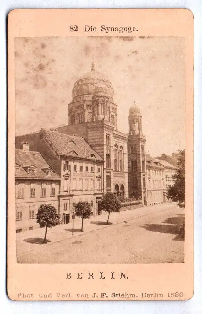 CdV Foto Berlin Synagoge 1880 judaika  0