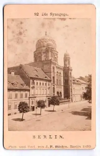 CdV Foto Berlin Synagoge 1880 judaika