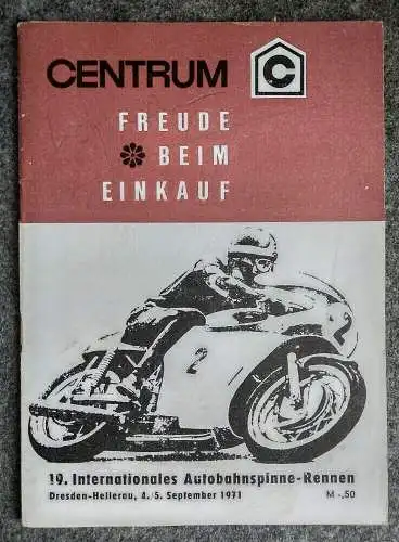 DDR Motorsport Programm Centrum 19 Internationales Autobahnspinne Rennen 1971