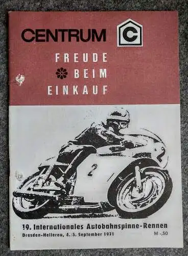 DDR Motorsport Programm 19 Internationales Autobahnspinne Rennen 1971