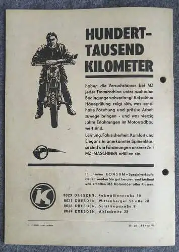 14 Internationales Autobahnspinne Rennen DDR Motorsport Programm 1965