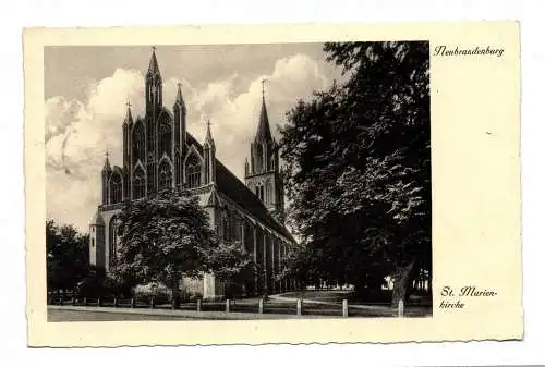Ak Neubrandenburg St. Marien Kirche 1934