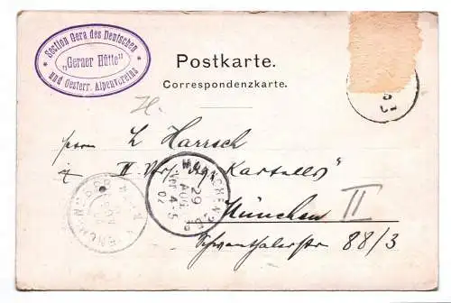 Ak Geraer Hütte Vals 1902 Österreich