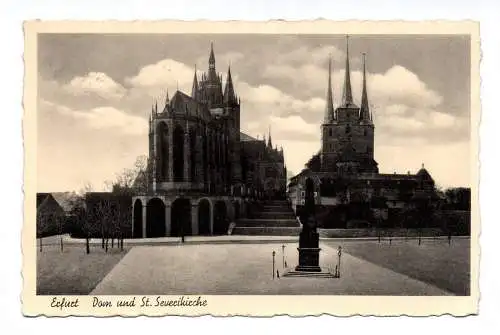 Ak Erfurt Dom und St. Severikirche 1938