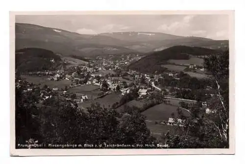 Foto Ak Krummhübel im Riesengebirge mit Blick zu den Teichrändern Schlesien