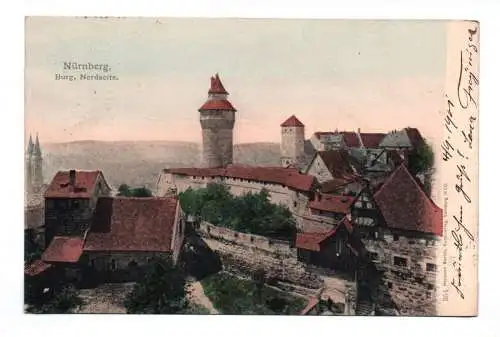 Ak Nürnberg Burg Nordseite 1901