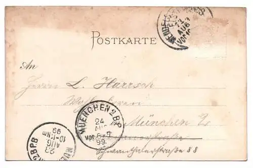 Künstler Ak Gruss vom Wendelsteingipfel 1899