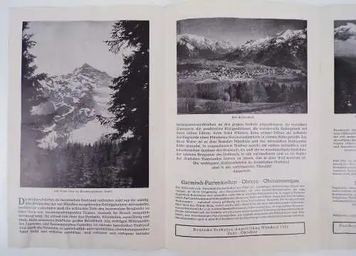 Prospekt Deutsches Land Kraftpostfahrten im bayerischen Hochland 1925