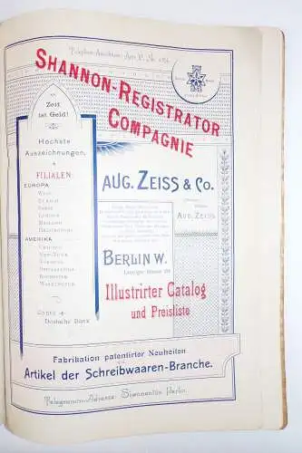 Alter Pracht Katalog August Zeiss u Co Berlin Schreibwaren um 1890