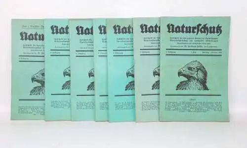 Naturschutz Zeitschrift 1925 Halbjahr Tiere Natur Umwelt