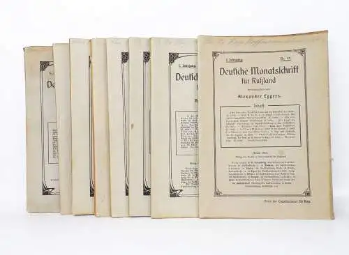 Deutsche Monatsschrift für Russland Alexander Eggers 6 Heft 1914 Reval