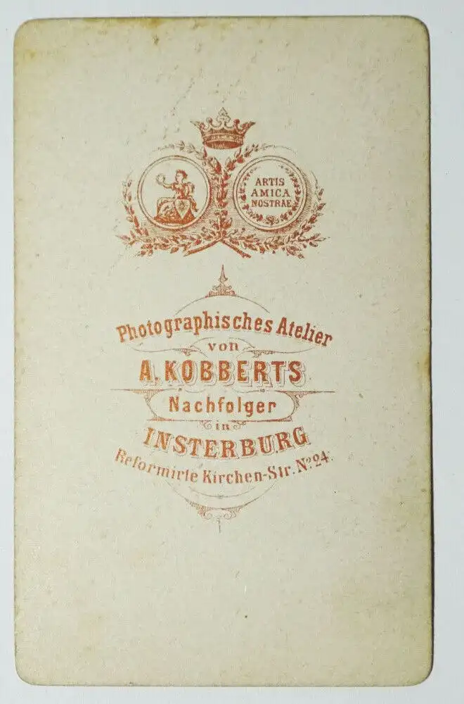 Carte de Visite Foto vier Geschwister Liedke Insterburg Ostpreussen 1890er  1