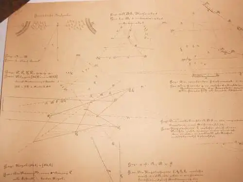 Handzeichnung Geometrie geometrische Formen Polytechnikum Dresden 1878 (Nr2