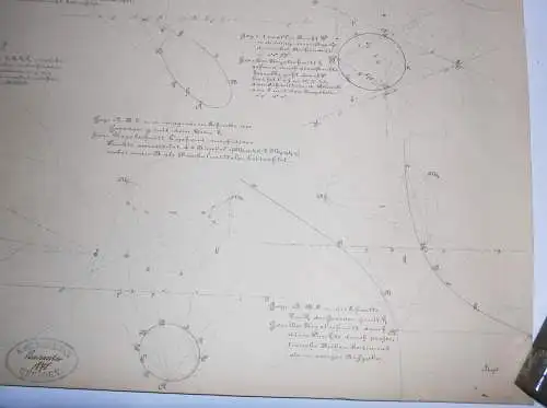 Handzeichnung Geometrie geometrische Formen Polytechnikum Dresden 1878 (Nr2