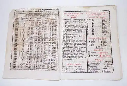 Alter Kalender Neuer Schreib Kalender 1865 Steinhauser Kempten