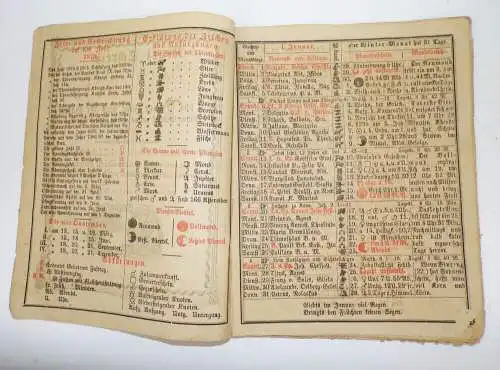 Alter Kalender Neuer Schreib Kalender 1878 Steinhauser Kempten Bayern 