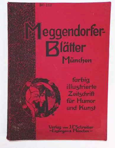 Meggendorfer Blätter München Band 109 illustrierte Zeitschrift Humor Kunst