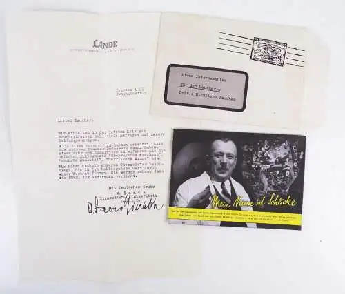 Werbung Lande  Zigarettenfabrik Dresden Zigaretten Reklame Prospekt 1930 er 