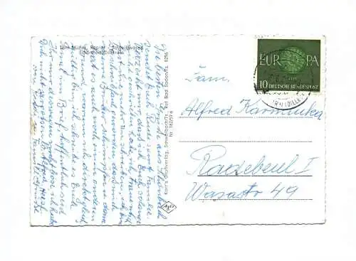 Ak Schönbach Dillkreis Toni Müller Papier Schreibwaren 1961