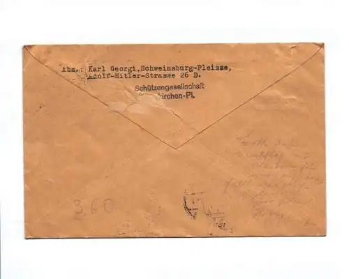 Brief Schützengesellschaft Neukirchen 1935