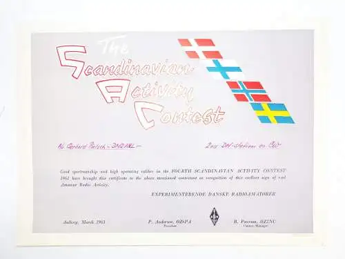 Urkunden Nachlass Amateurfunk WADM Contest Diplom DDR 1960er 